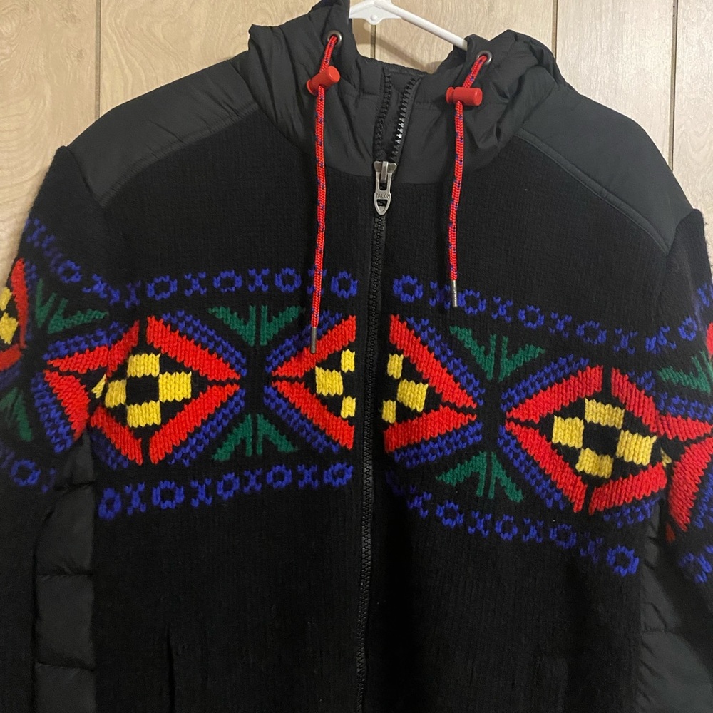 NWT Polo Ralph Lauren Hybrid Hooded Sweater in Holiday Multicolor - Picture 7 of 14